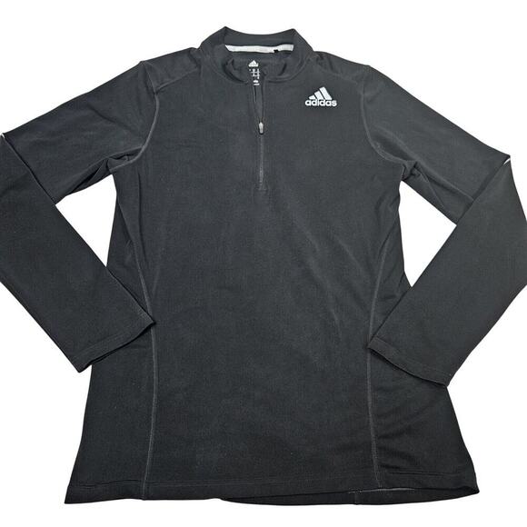 Adidas Climalite Long Sleeve 1/4 Zip Pullover Size Medium Mid-Length Fleece - Picture 1 of 8